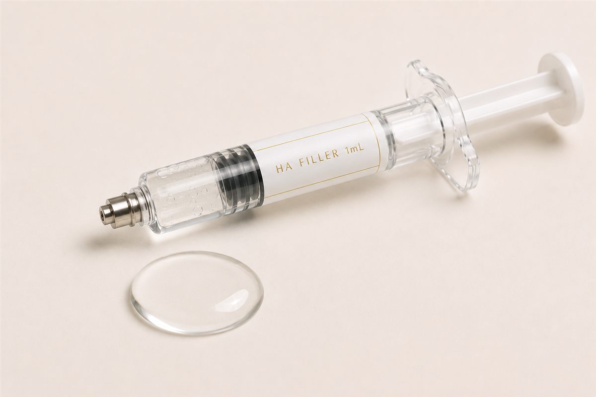 Clear skin-booster gel with pre-filled syringe