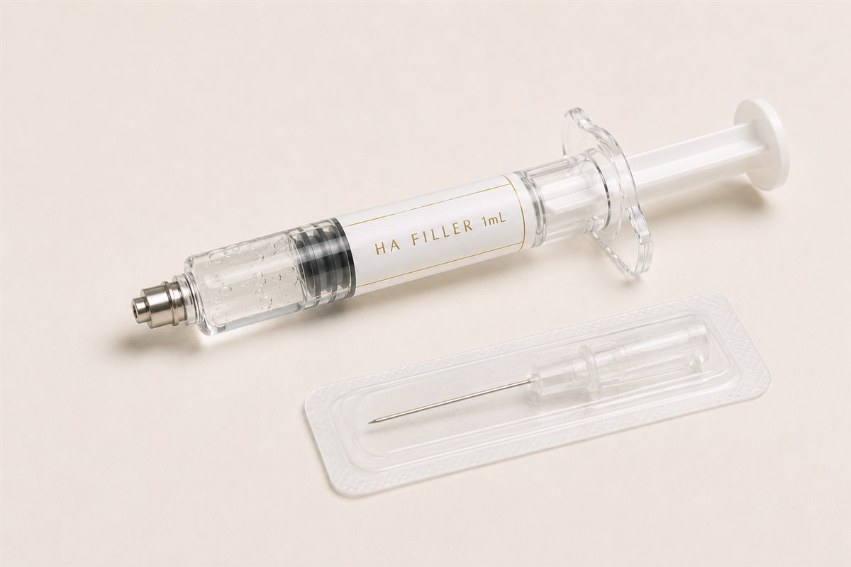 Single pre-filled filler syringe with sterile needle