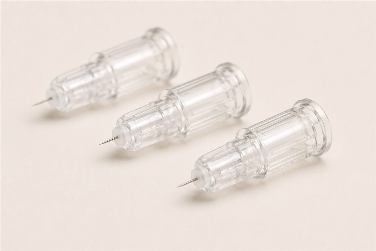 Ultra-fine short microneedles in a row